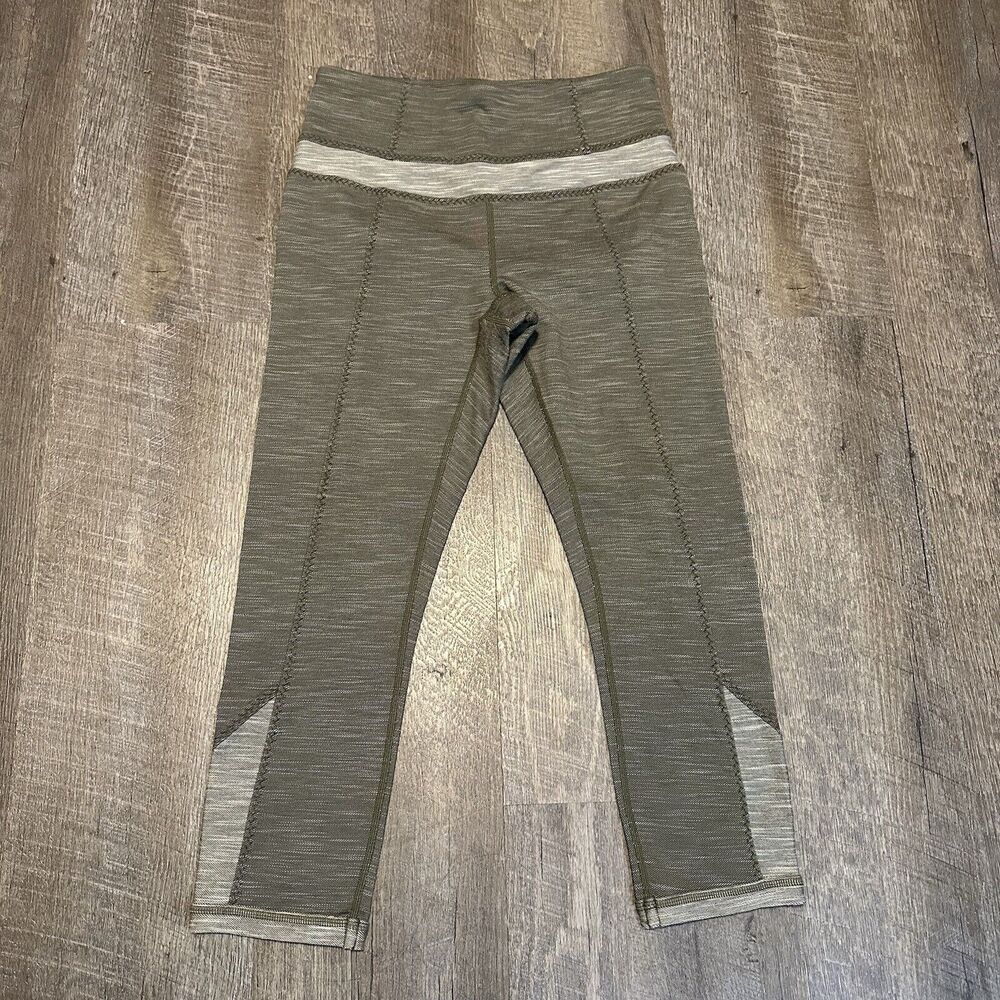 Prana Womens Small Leggings Ember Green Capri Crop Yoga Running Athletic S Small